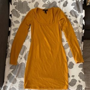 Brown Bodycon fall mini dress